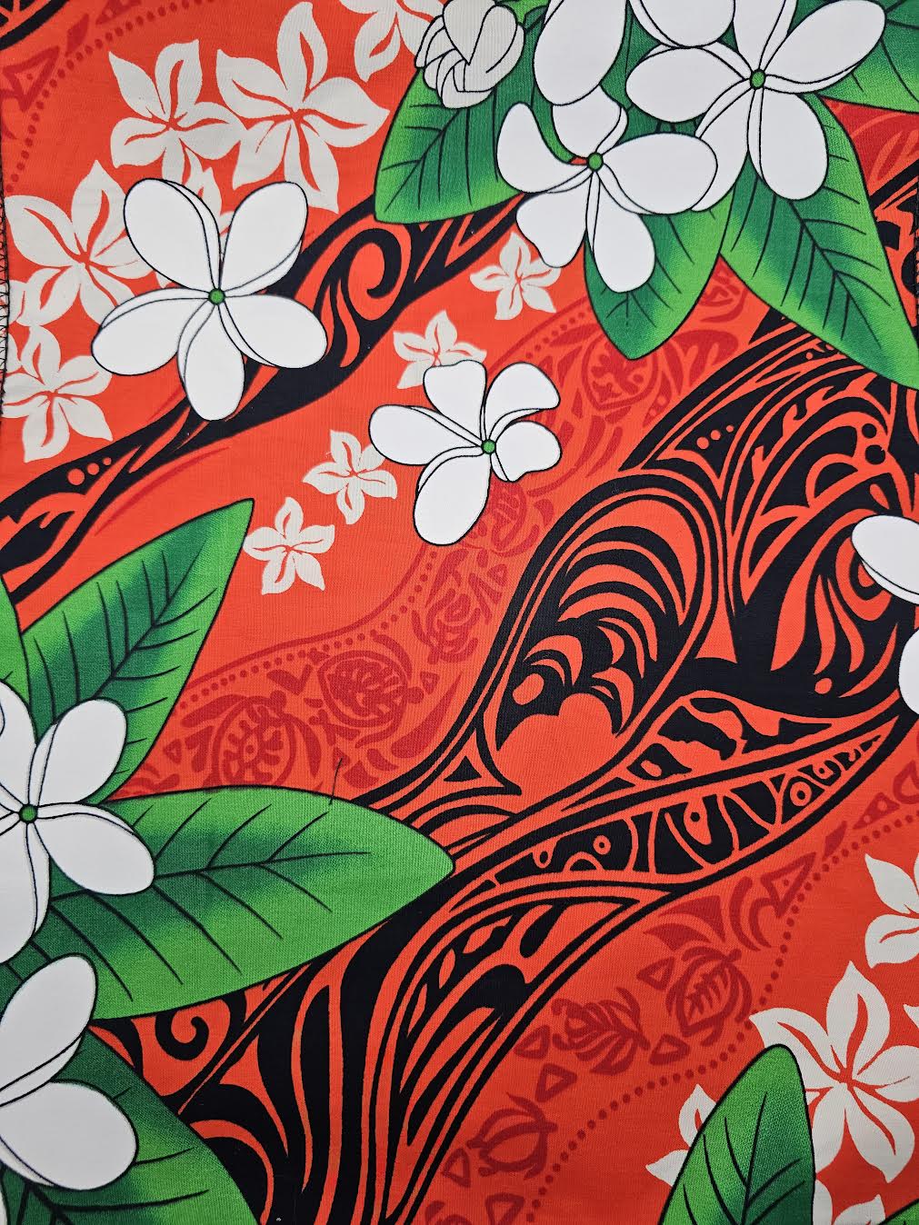 Plumeria cluster tribal - cotton