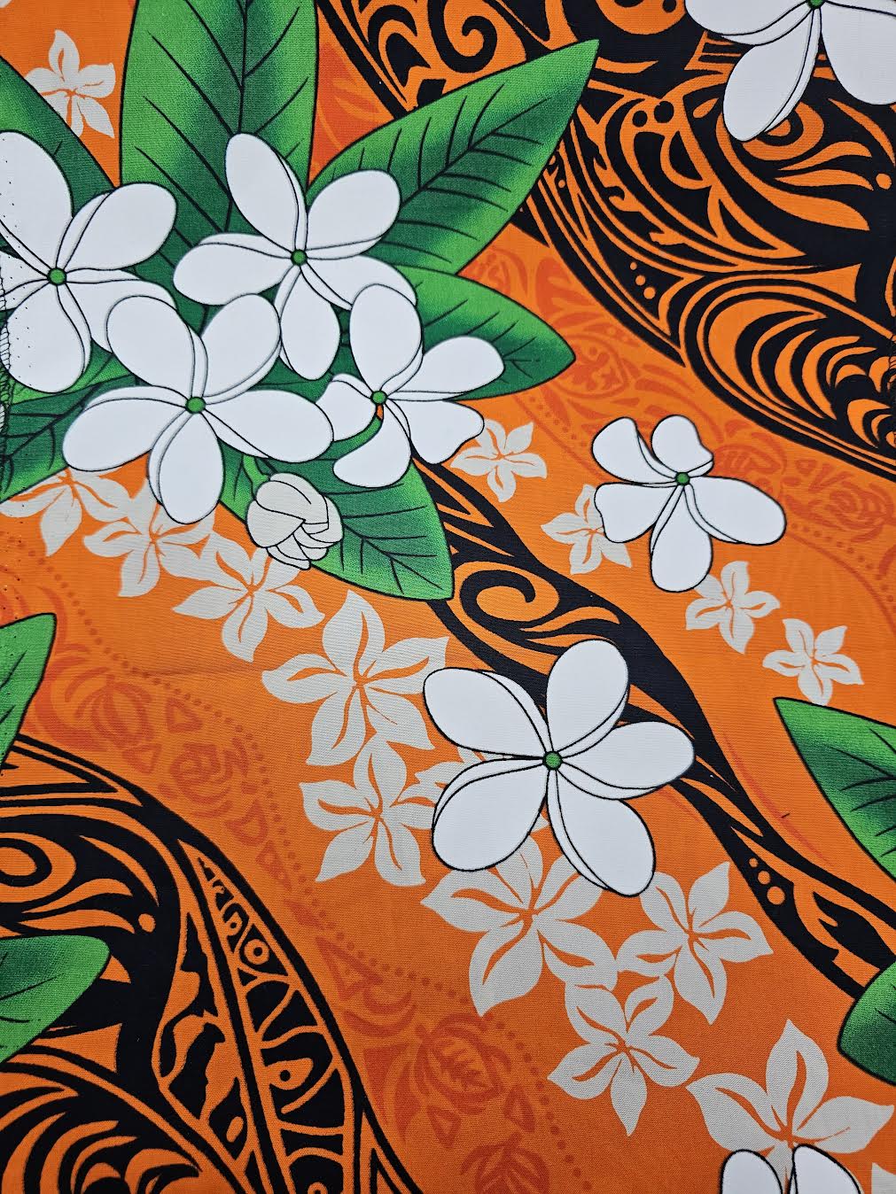 Plumeria cluster tribal - cotton