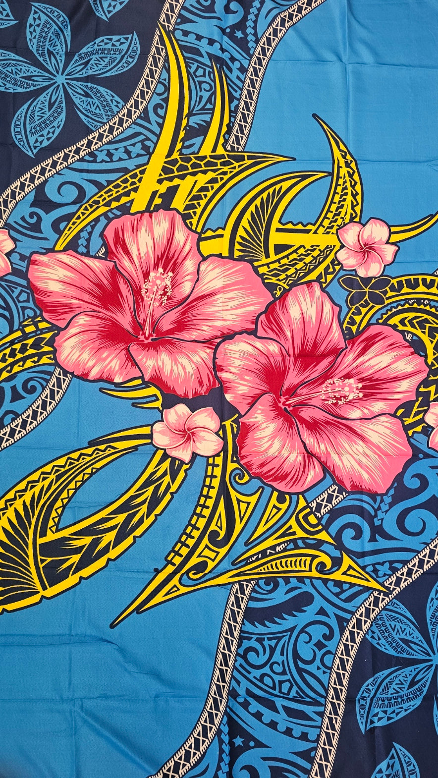 Hibiscus & Tribal Print Sarong / Pareu