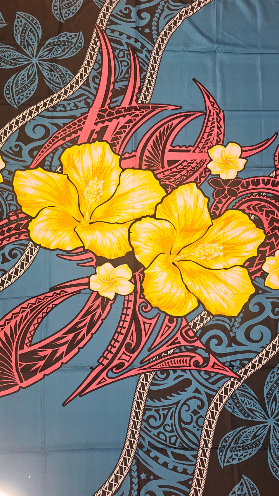 Hibiscus & Tribal Print Sarong / Pareu