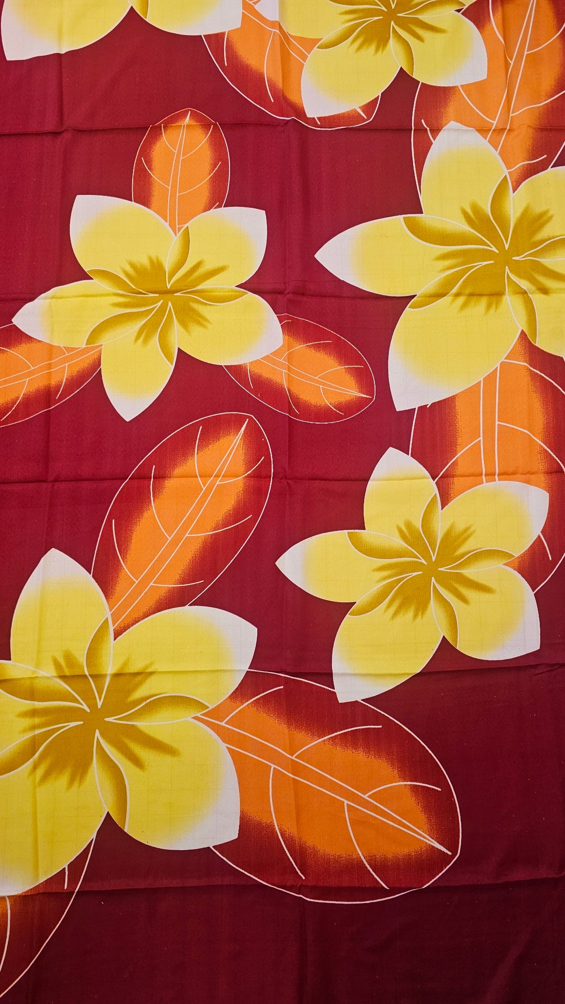 Plumeria & Leaf Sarong