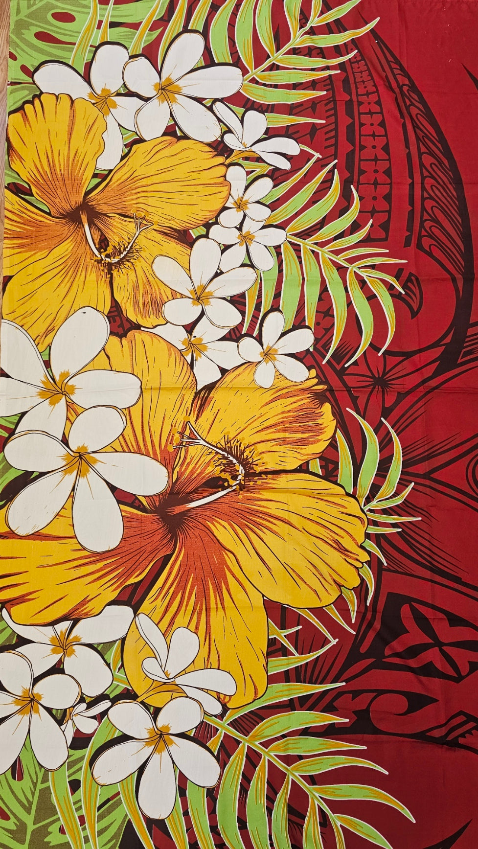 Hibiscus & Plumeria Tribal Sarong