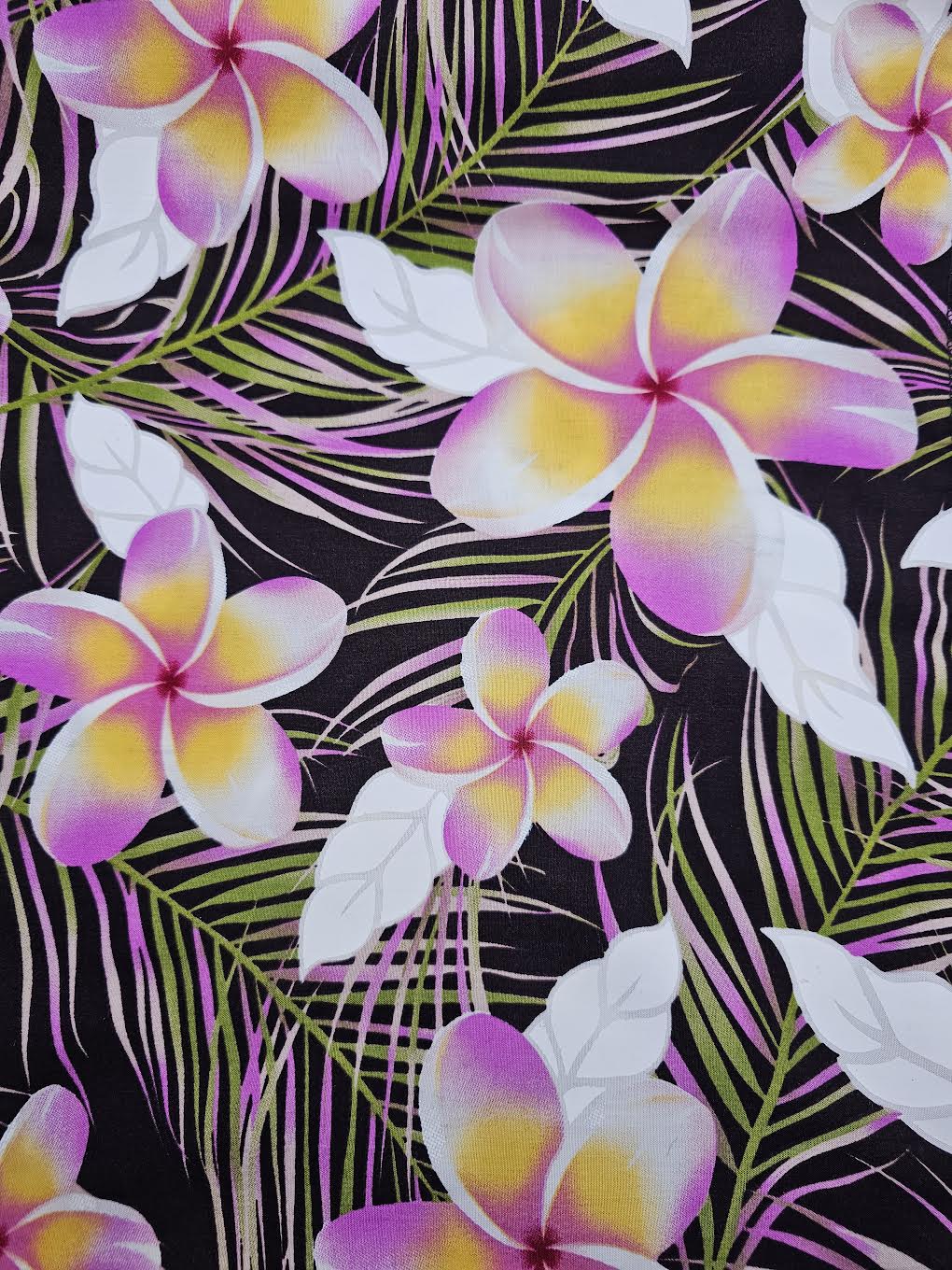 Plumeria Palm - poly cotton