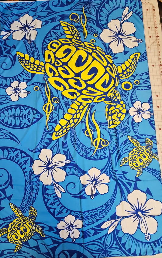 Polynesian Honu & Hibiscus Sarong / Pareu