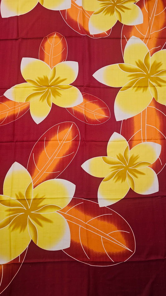 Plumeria & Leaf Sarong