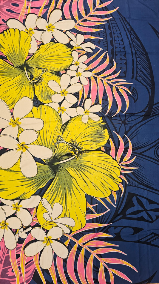 Hibiscus & Plumeria Tribal Sarong